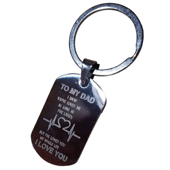 Stainless Steel Dad Gift Keychain - Picture 4 of 9